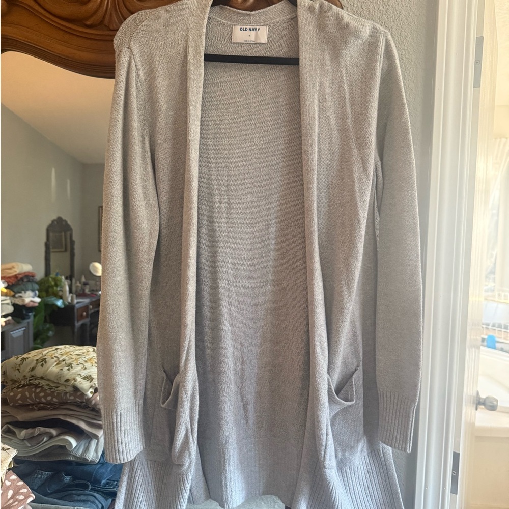 Old Navy Women's Light Gray Cardigan
